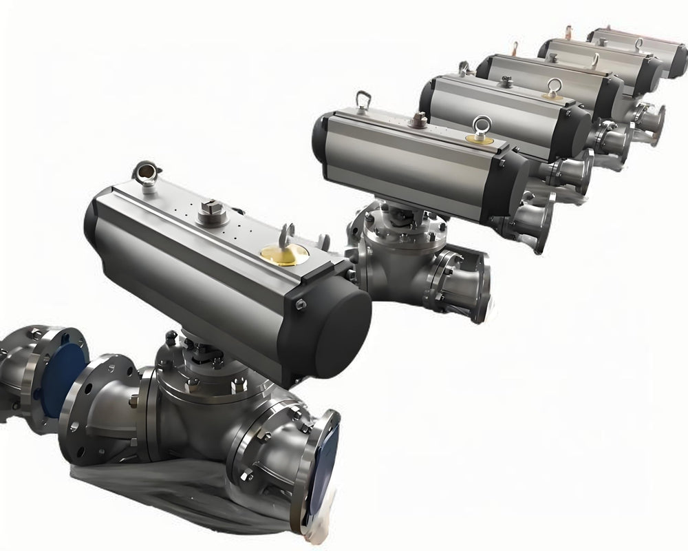 Pneumatic Y - Type Three - Way Ball Valve (135°) - Bavolr